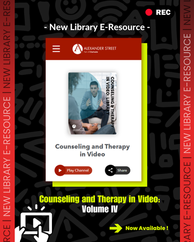New Library Databases – Counseling and Therapy in Video: Volume IV
