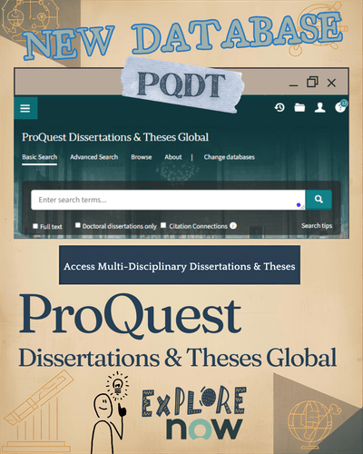 New Library Database – ProQuest Dissertations & Theses Global